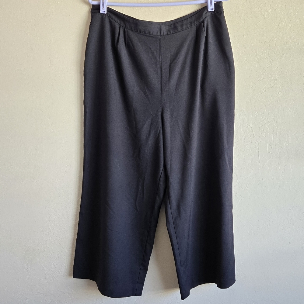 Wayf Nordstrom black cropped Wide Leg trousers Size Large
